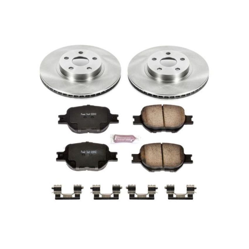 PowerStop KOE2313 OE Stock Replacement Low-Dust Ceramic Brake Pad and Rotor Kit