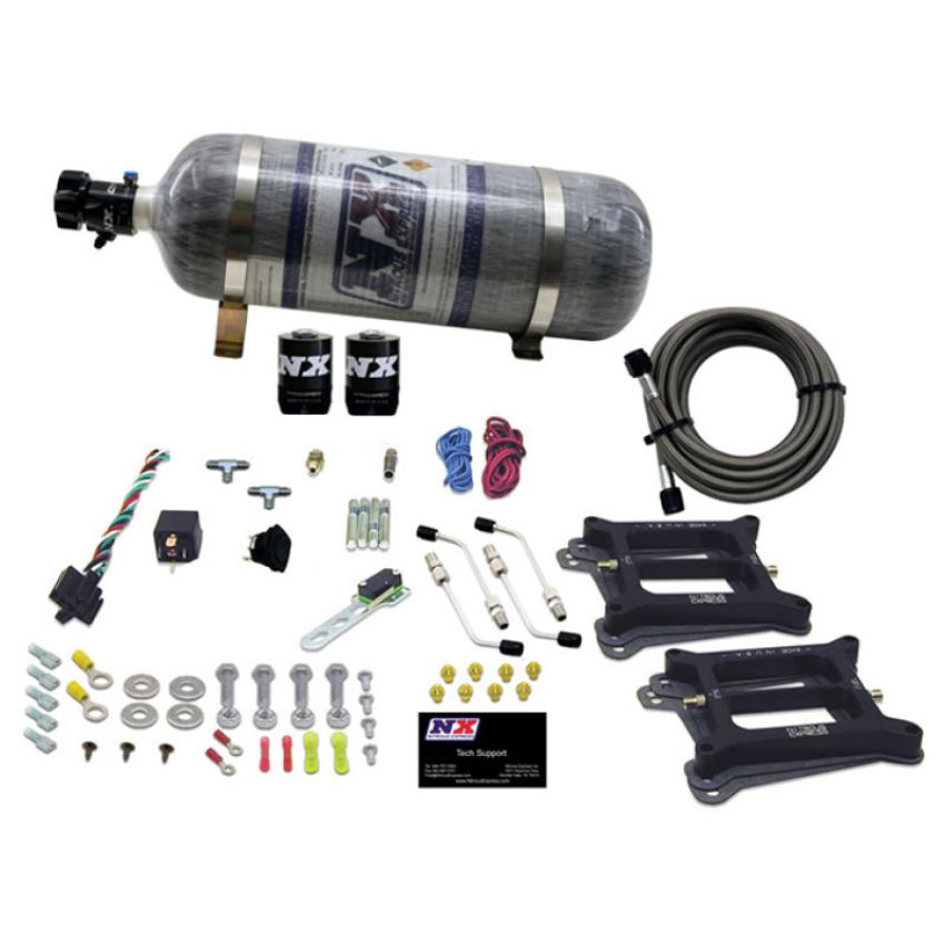 Nitrous Express 50245-12 DUAL 4150/ALCOHOL (100-200-300-400-500HP) WITH COMPOSITE BOTTLE