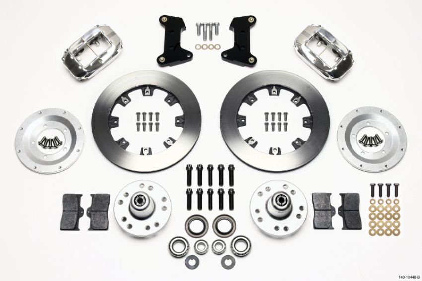 Wilwood 140-10440-P Forged Dynalite Front Kit 12.19in Polished 74-80 Pinto/Mustang II Disc Spindle only