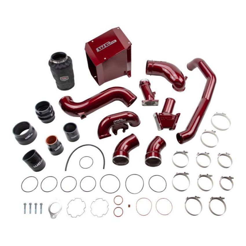 Wehrli WCF100437-RED 06-07 Chevrolet Duramax 6.6L LBZ Stage 2 High Flow Intake Bundle Kit - WCFab Red