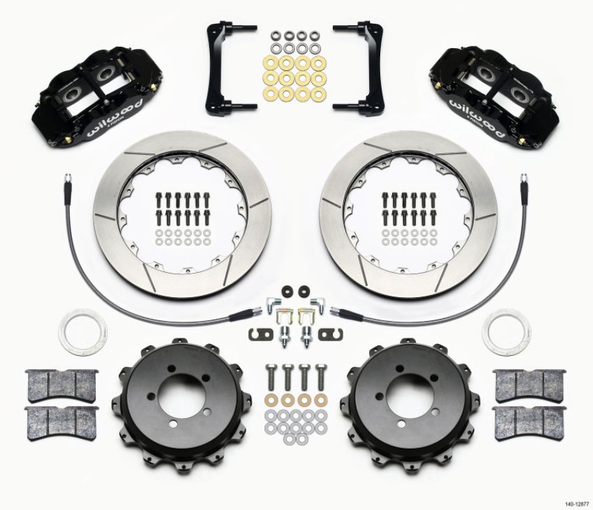 Wilwood 140-12877 Narrow Superlite 4R Rear Kit 12.88in 2008-2012 Subaru WRX w/Lines