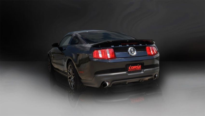 CORSA Performance 14320BLK Corsa 2011-2012 Ford Mustang Shelby GT500 5.4L V8 Sport Axle-Back Exhaust w/ Black Tips