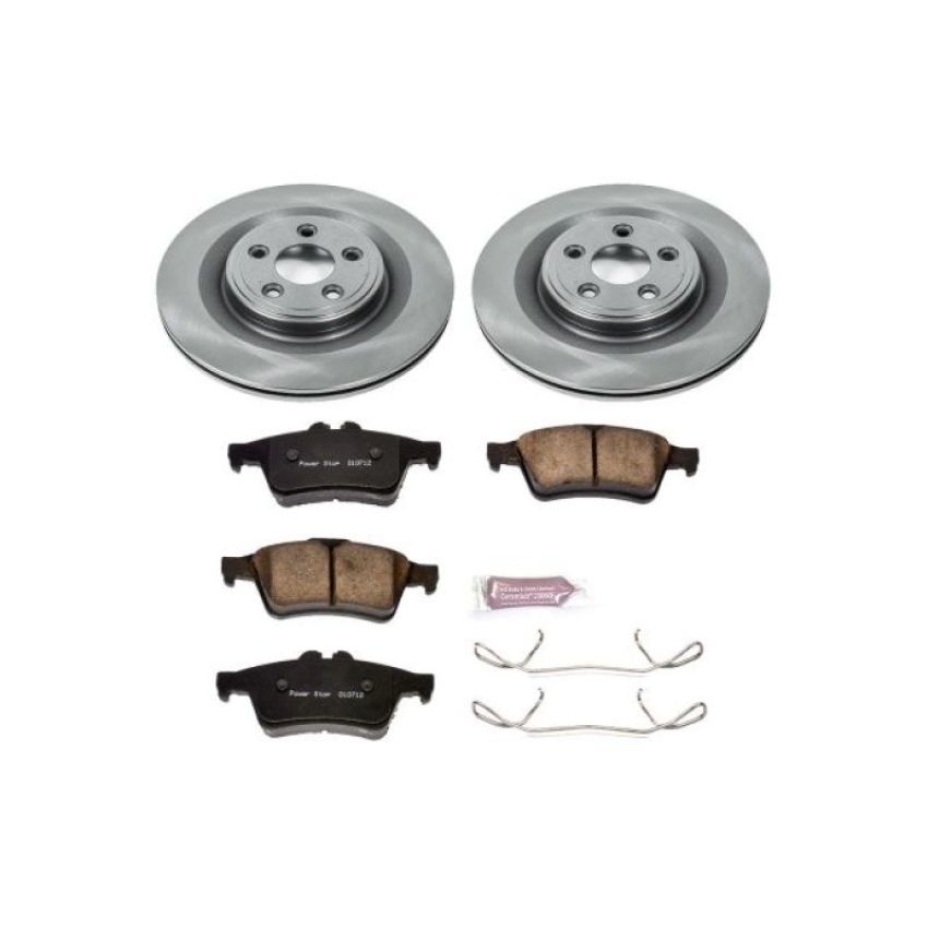 PowerStop KOE4612 OE Stock Replacement Low-Dust Ceramic Brake Pad and Rotor Kit