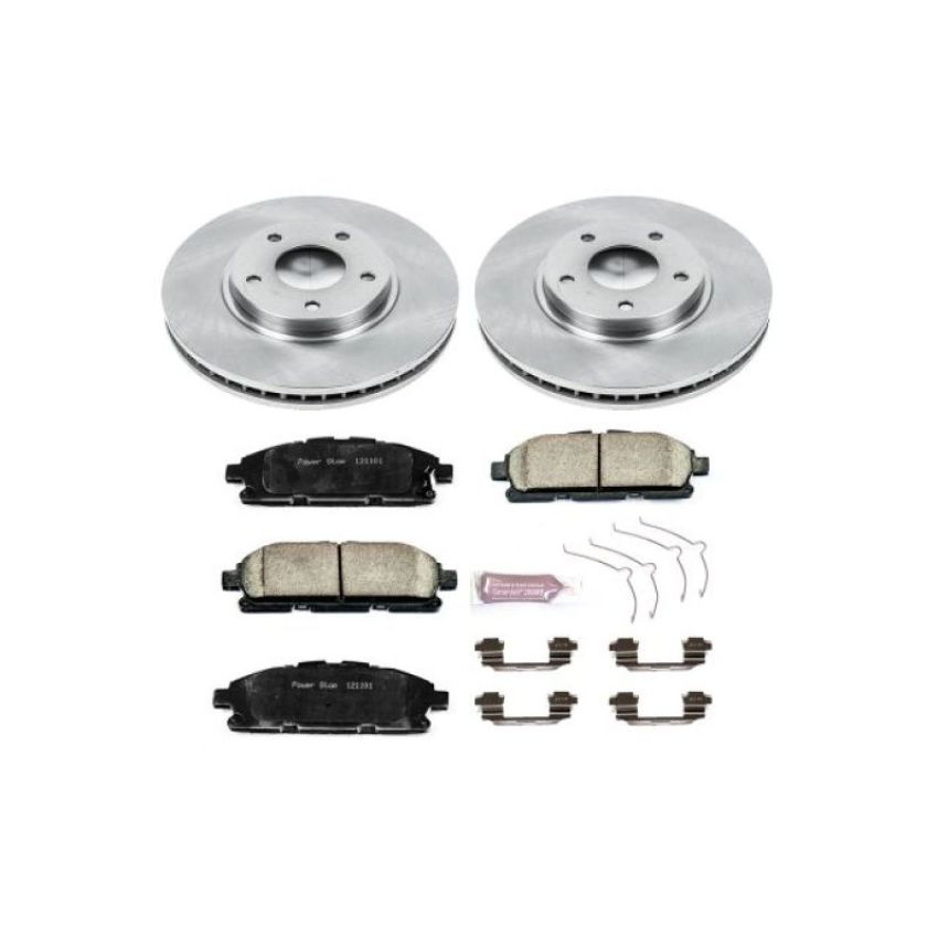 PowerStop KOE6360 OE Stock Replacement Low-Dust Ceramic Brake Pad and Rotor Kit