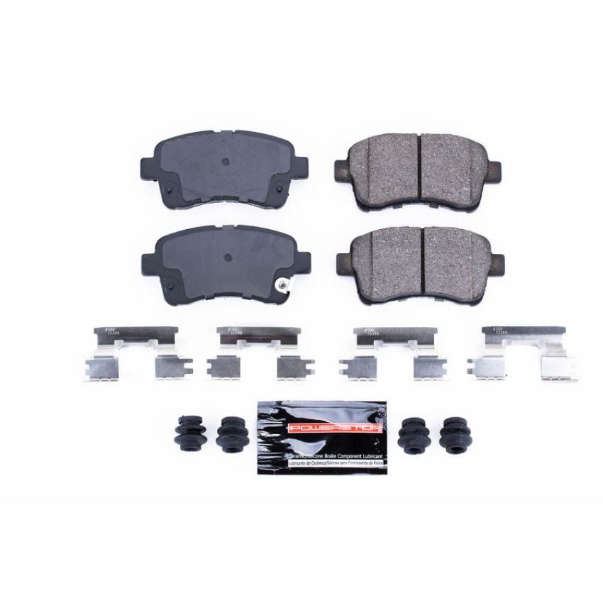 PowerStop Z23-937 PowerStop - Z23 Daily Driver Carbon-Fiber Ceramic Brake Pads with Hardware Kit