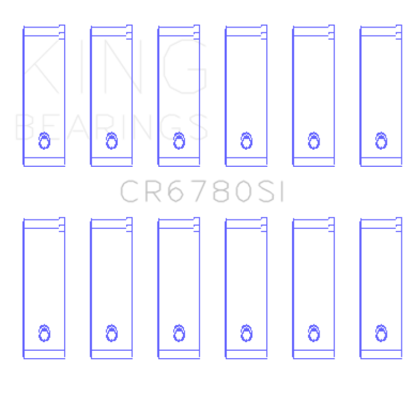 King Engine Bearings CR6780SI0.75 Chrysler 2.7L (Size +0.75mm) Connecting Rod Bearing Set