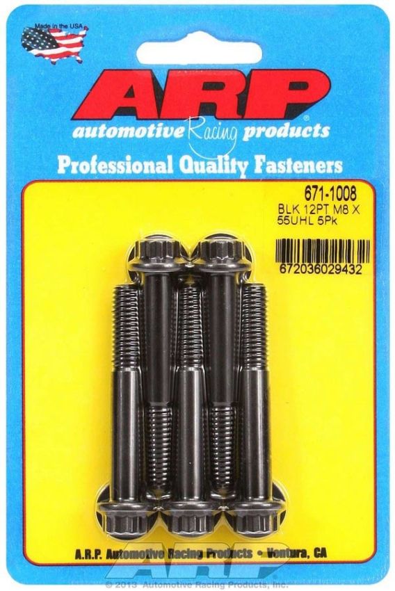 ARP ARP671-1008 Bolt Kit - 12pt. (5) 8mm x 1.25 x 55mm