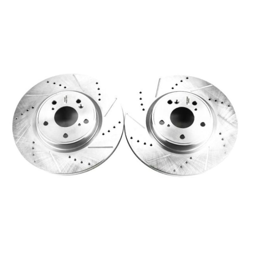 PowerStop JBR1750XPR PowerStop Evolution Performance Drilled, Slotted & Plated Brake Rotor Pair