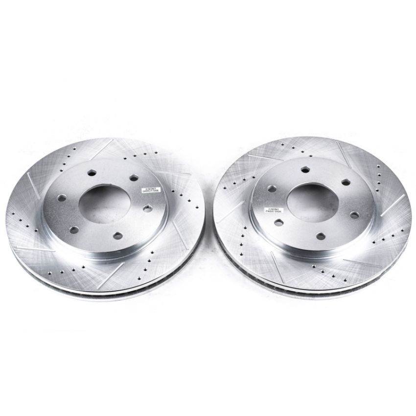 PowerStop JBR993XPR PowerStop Evolution Performance Drilled, Slotted & Plated Brake Rotor Pair