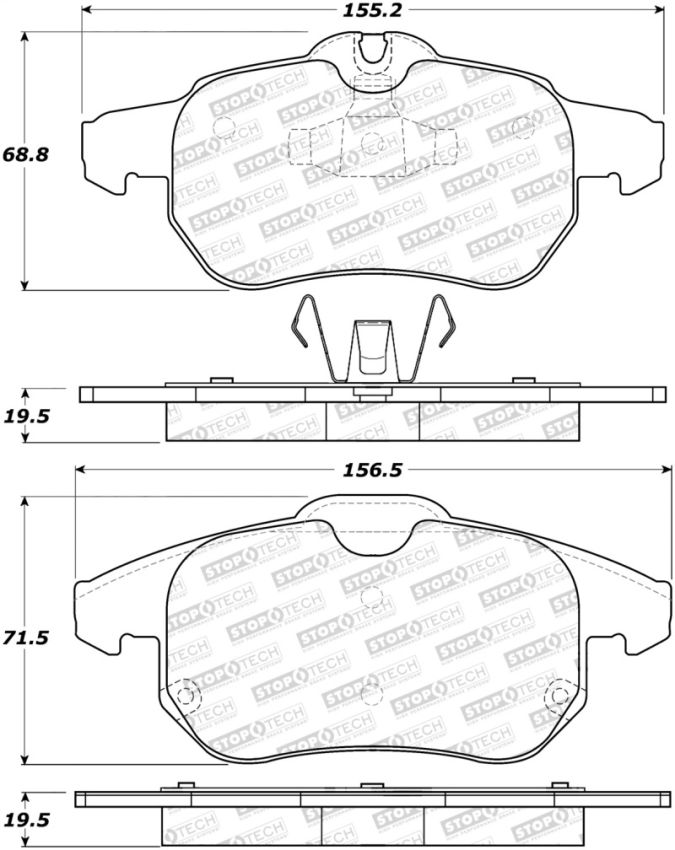 Stoptech 308.09720 Street Brake Pads