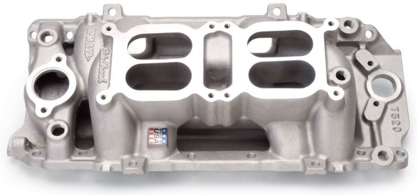 EDELBROCK EDE7520 BBC Performer RPM Dual Quad A/G Manifold - O/P