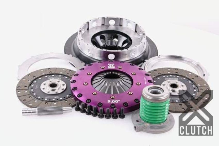 XCLUTCH XKFD23658-2G 18-24 Ford Mustang GT 5.0L 9in Triple Solid Organic Clutch Kit