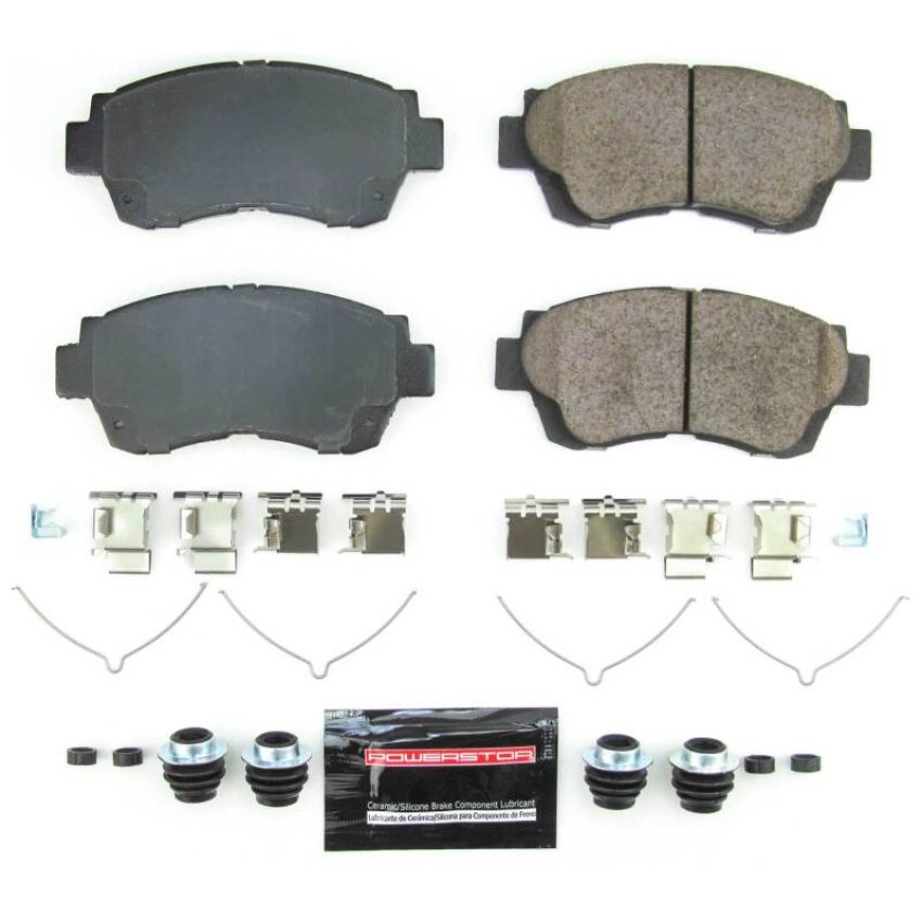 PowerStop Z23-476B PowerStop - Z23 Daily Driver Carbon-Fiber Ceramic Brake Pads with Hardware Kit