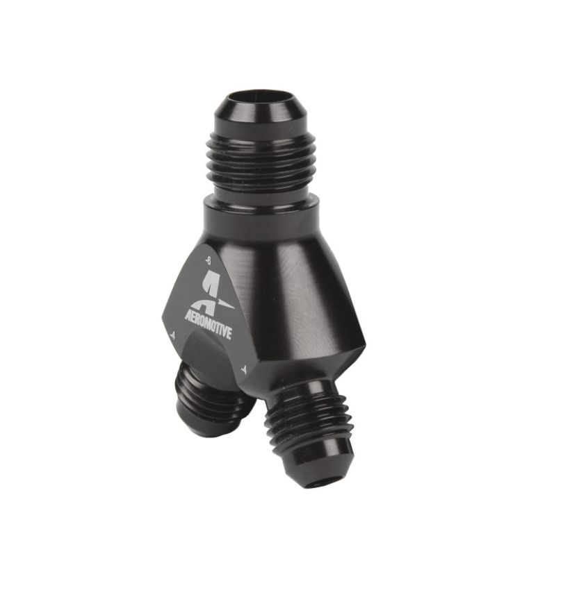 AEROMOTIVE AFS15671 Y-Block Fitting - 6an to 2 x -4an