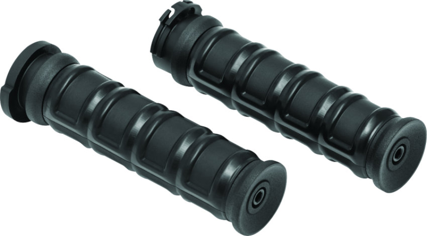 Kuryakyn 6673 Dillinger Grips Dual Cable Satin Black