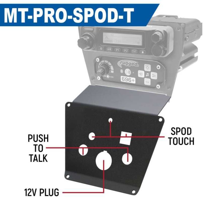 Rugged Radios MT-PRO-M8RIX Polaris RZR PRO XP/Turbo R/PRO R Dash Mount - Scosche M8RIX