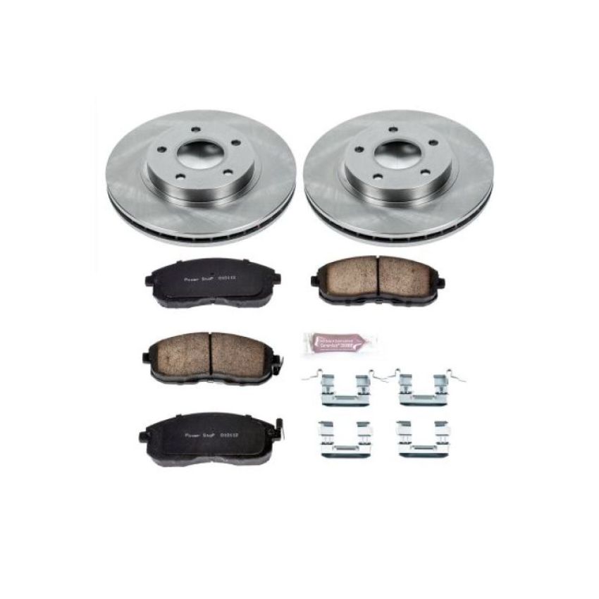 PowerStop KOE2280 OE Stock Replacement Low-Dust Ceramic Brake Pad and Rotor Kit