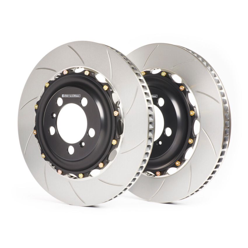 GiroDisc A1-302 2021+ Lamborghini Huracan STO (w/Carbon Ceramic Brakes) Front Slotted Rotors