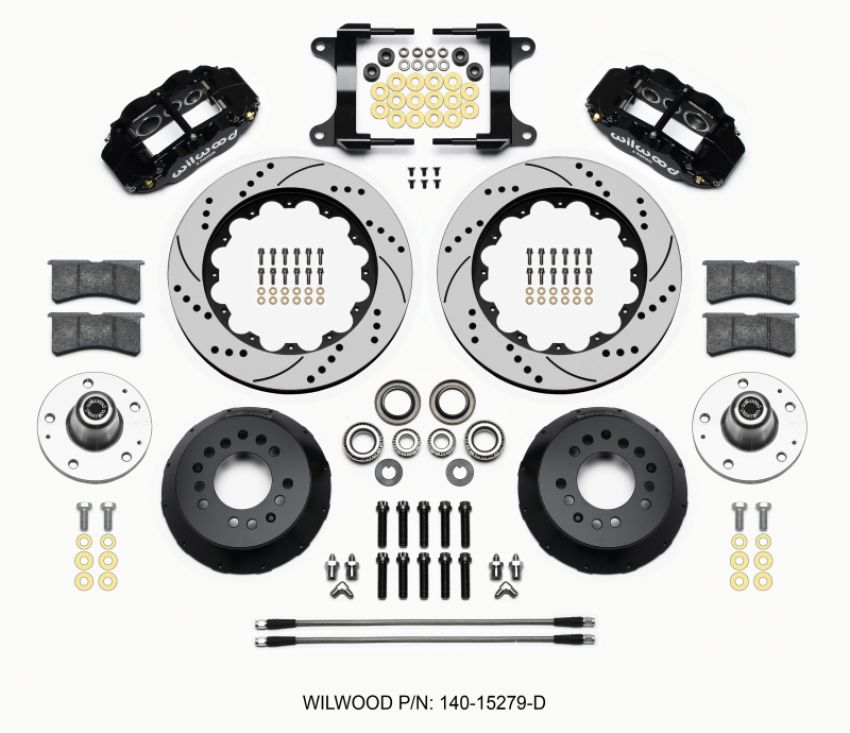 Wilwood 140-15279-D Narrow Superlite 6R Front Hub Kit 14.00in Drilled 82-92 Camaro//Firebird