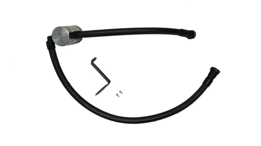 J&L 3094P-C J&L 23-25 Ford F-250/F-350 6.8L;7.3L Oil Separator 3.0 Passenger Side - Clear Anodized