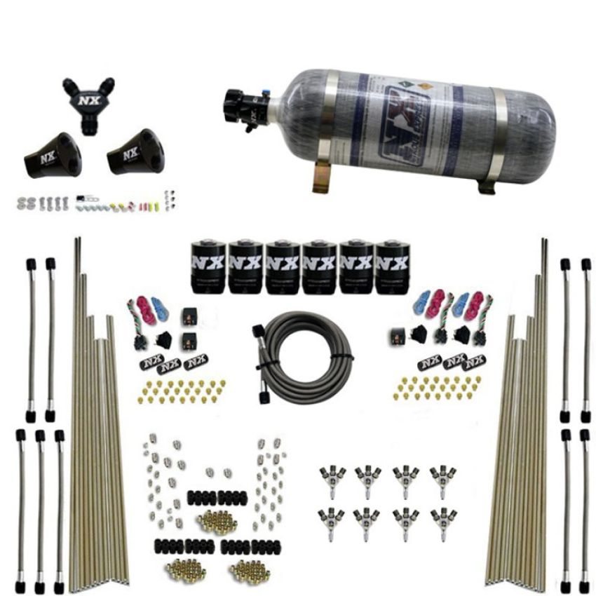 Nitrous Express 80020-12 8-CYL TRIPLE-D DRY DIRECT PORT, 3 STAGE DRY, 6 SOLENOIDS W/ 12LB BOTTLE