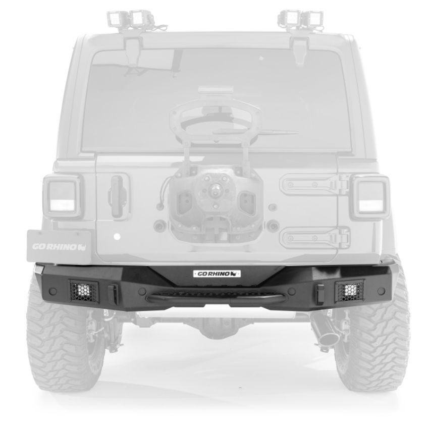 Go Rhino 371210T 07-18 Jeep Wrangler JK/JKU Rockline Rear Full Width Bumper