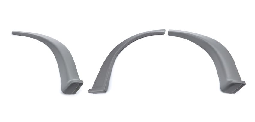FIVESTAR FIV007-261-GL MD3 Wheel Flares Dirt Gray Left