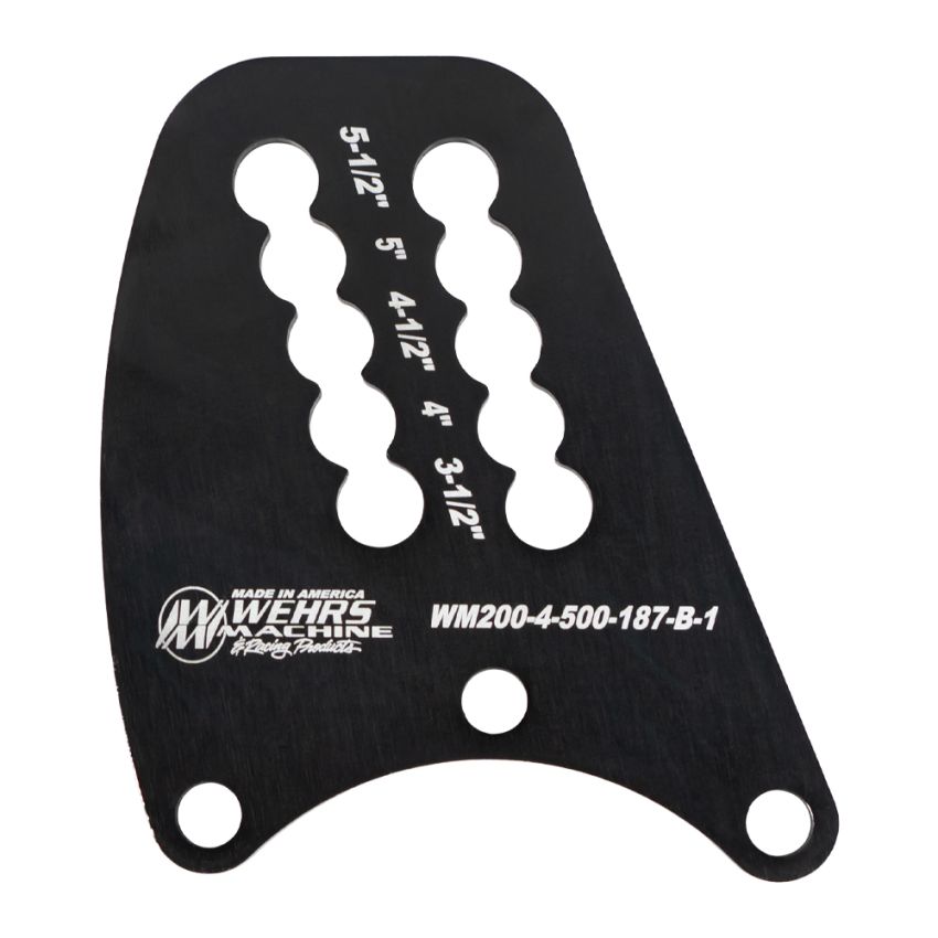 WEHRS MACHINE WEHWM200-4-500-187-B-1 Top Link Plate Q/C Rear- End Dbl Slot 1/2in Holes