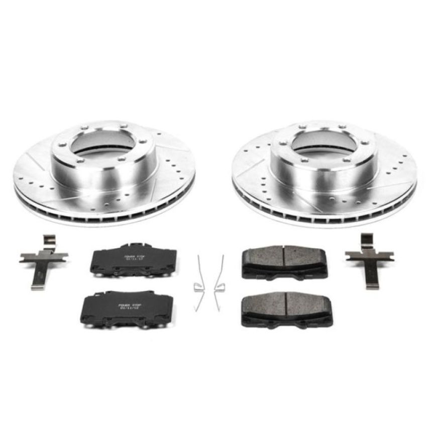 PowerStop K1150 Z23 Daily Driver Carbon-Fiber Ceramic Brake Pad and Drilled & Slotted Rotor Kit