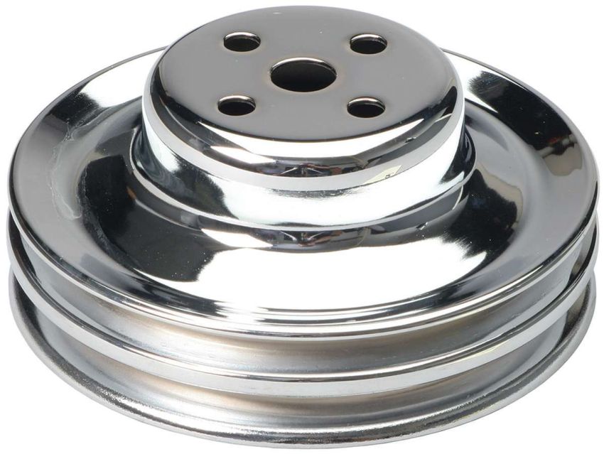 TRANS-DAPT TRA8301 65-66 Ford 289 Water Pump Pulley Chrome 2 Grv