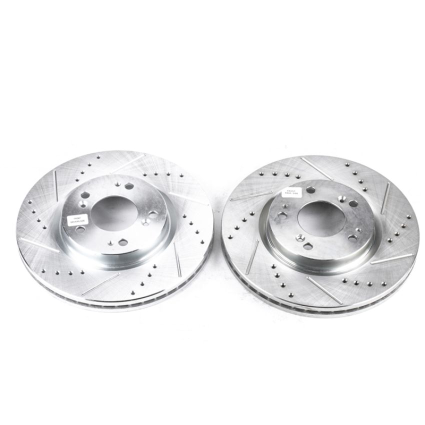 PowerStop JBR1101XPR PowerStop Evolution Performance Drilled, Slotted & Plated Brake Rotor Pair