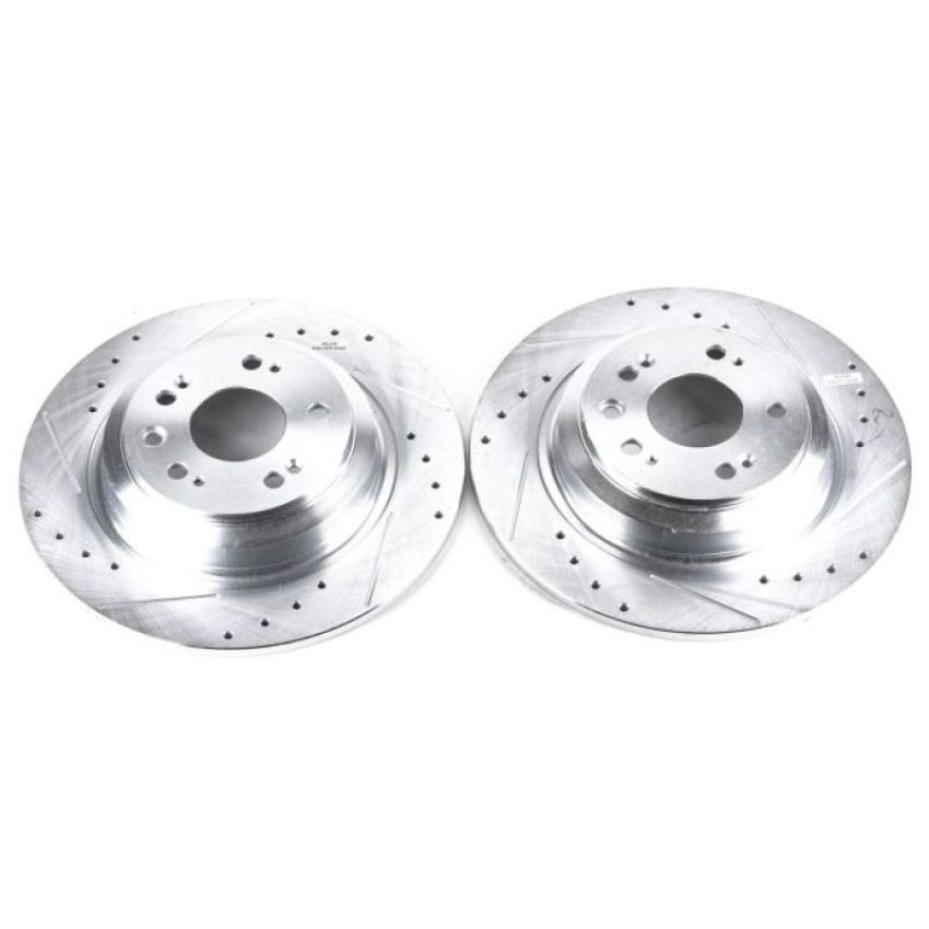 PowerStop JBR1382XPR PowerStop Evolution Performance Drilled, Slotted & Plated Brake Rotor Pair