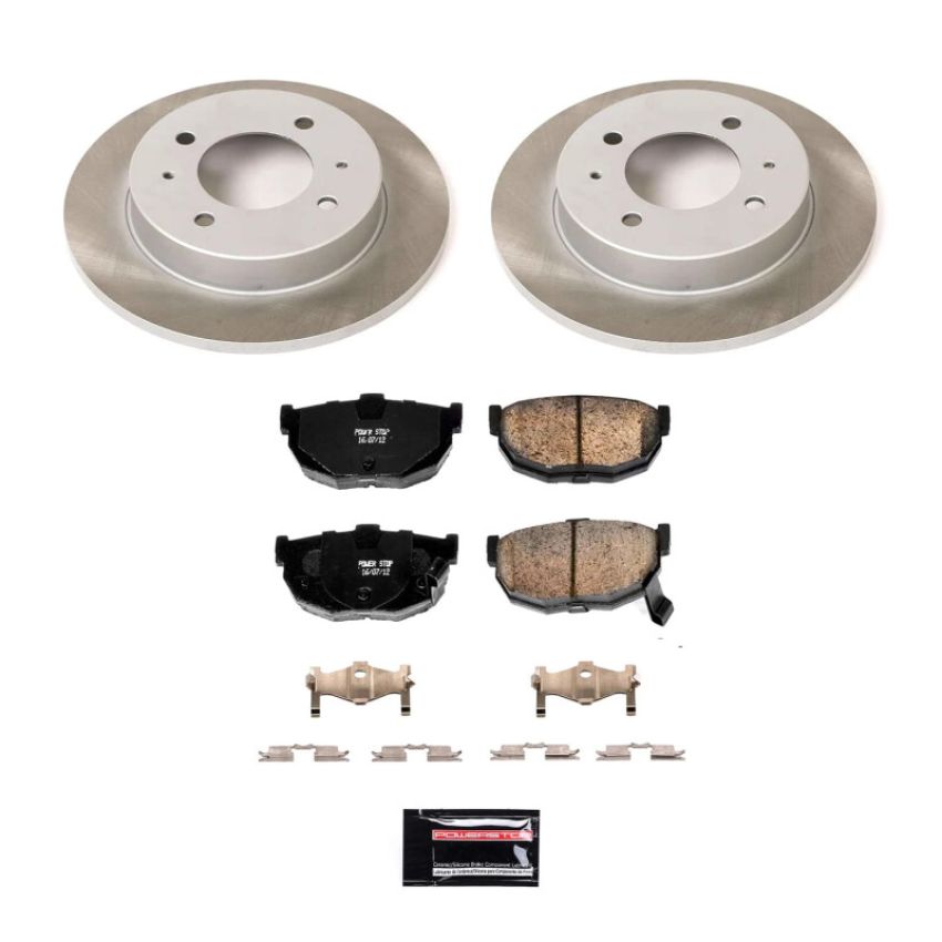 PowerStop SC3106 Semi-Coated Rotor and Low-Dust Ceramic Brake Pad Kit