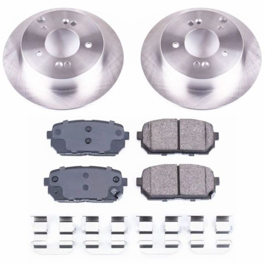 PowerStop KOE5853 OE Stock Replacement Low-Dust Ceramic Brake Pad and Rotor Kit