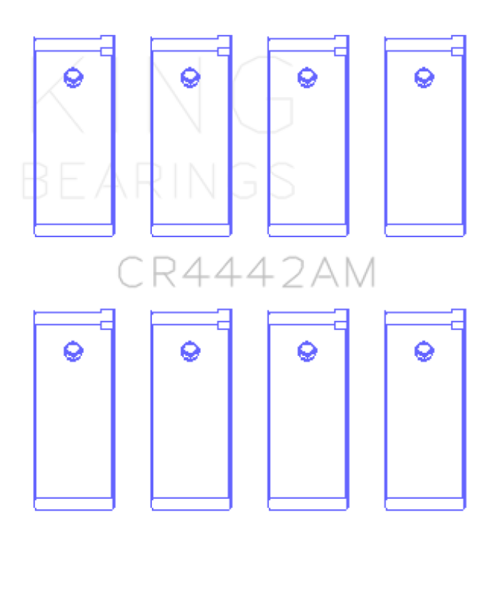 King Engine Bearings CR4442AM0.25 Datsun A12/(Size +0.25mm) Connecting Rod Bearing Set
