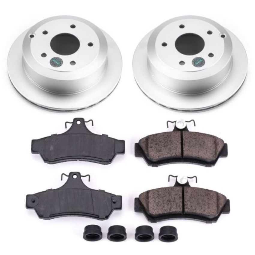 PowerStop CRK1601 Genuine Geomet Coated Rotor and Low-Dust Ceramic Brake Pad Kit