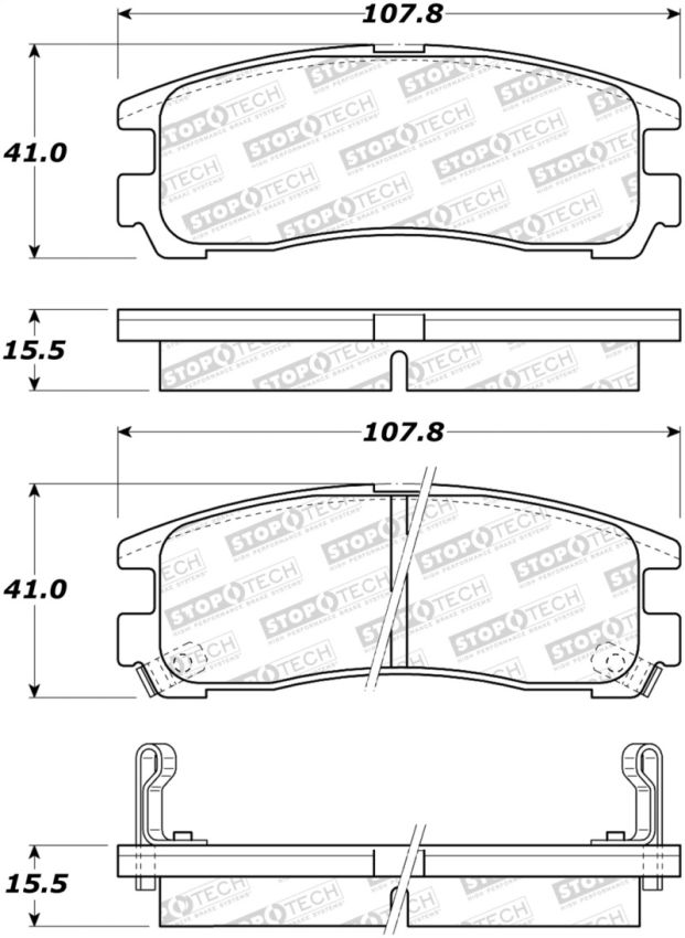 Stoptech 308.03831 Street Brake Pads