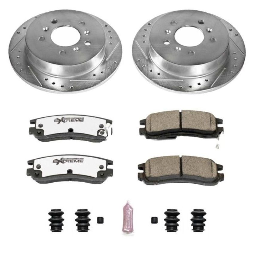 PowerStop K1440-26 Z26 Street Performance Ceramic Brake Pad and Drilled & Slotted Rotor Kit