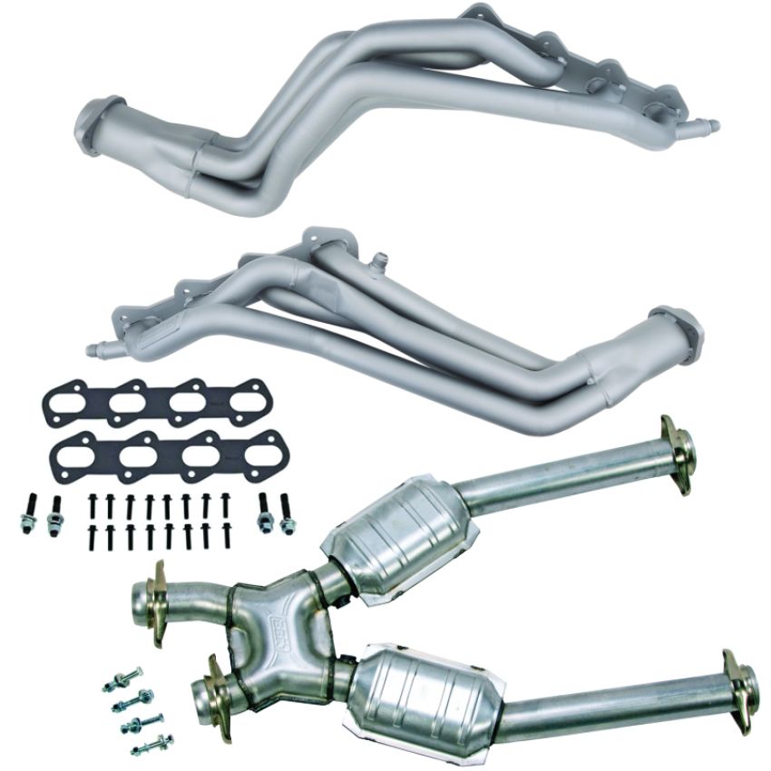 BBK 15322 96-98 Ford Mustang Cobra 4.6L 1-5/8 Long Tube Headers w/High Flow Catted X-Pipe (Ti Ceramic)