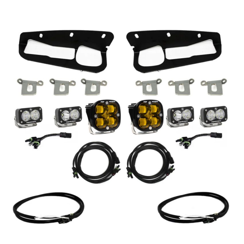 Baja Designs 447762UP Squadron SAE/Dual S2 Sport Steel Bumper Fog Pocket Light Kit