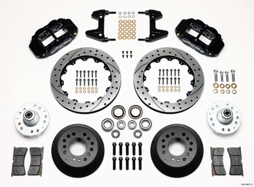 Wilwood 140-9801-D Narrow Superlite 6R Front Hub Kit 12.88in Drilled 74-80 Pinto/Mustang II Disc Spindle only