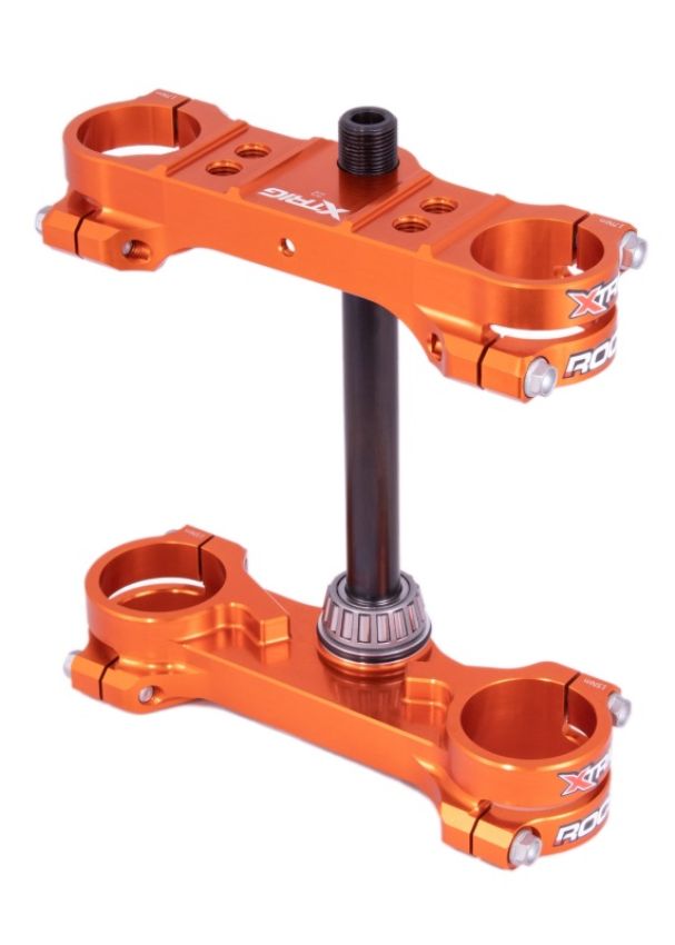 XTrig 501220600501 21-23 GasGas MC 65/ Husqvarna TC 65/ KTM 65 SX ROCS Tech Clamp Offset 22 mm. - Orange