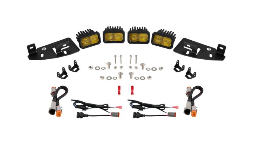 Diode Dynamics DD7623 SSC2 LED Fog Pocket Kit for 2019-Present Ram - Yellow Sport