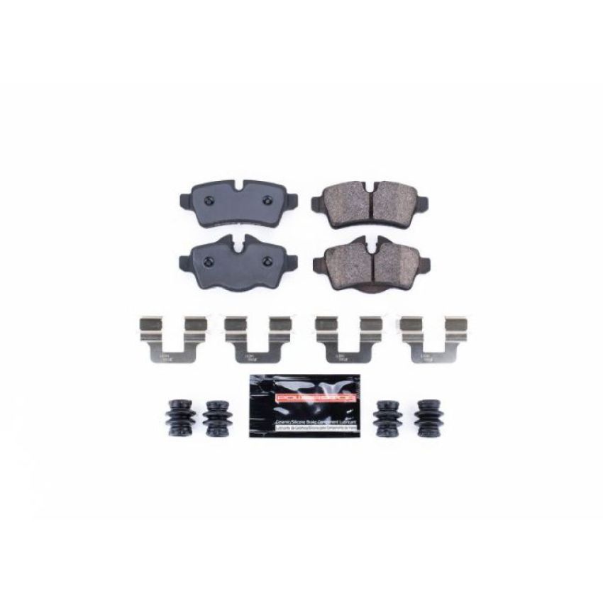 PowerStop Z23-1309 PowerStop - Z23 Daily Driver Carbon-Fiber Ceramic Brake Pads with Hardware Kit