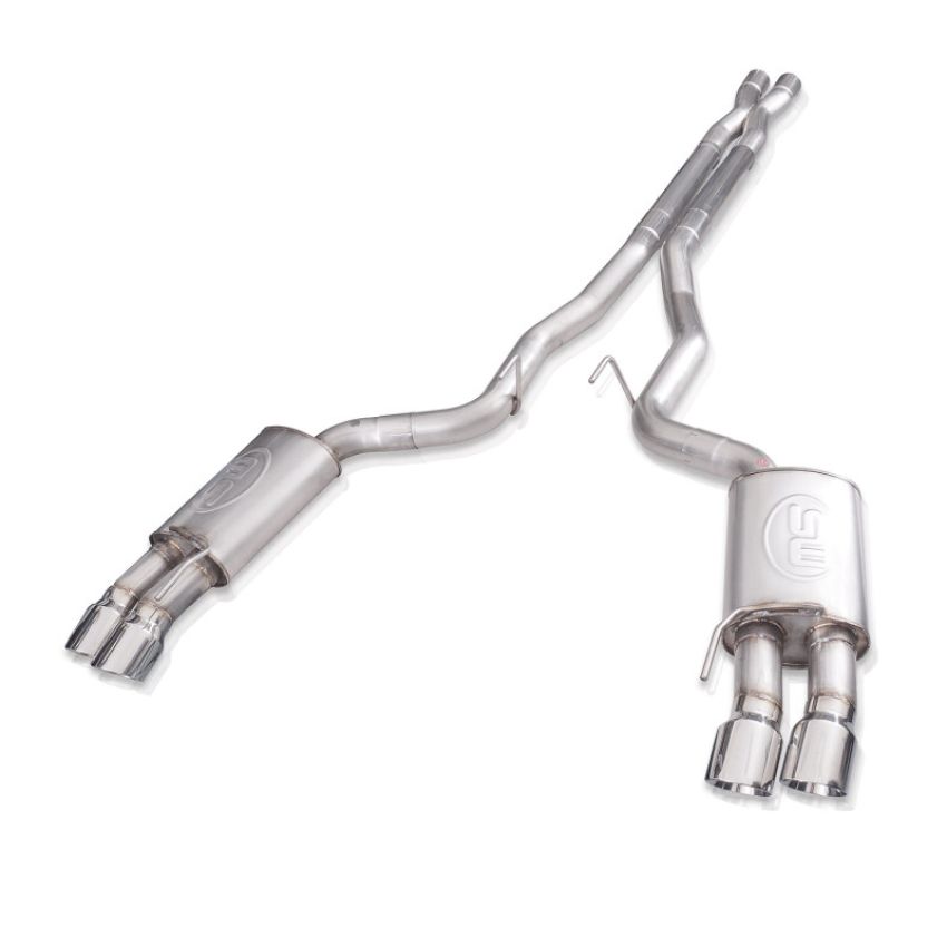 Stainless Works M18CBXPC 18+ Ford Mustang GT Redline X-Pipe Performance Connect Cat-Back Exhaust