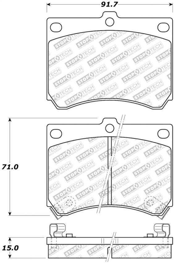 Stoptech 305.04730 Street Select Brake Pads - Front/Rear