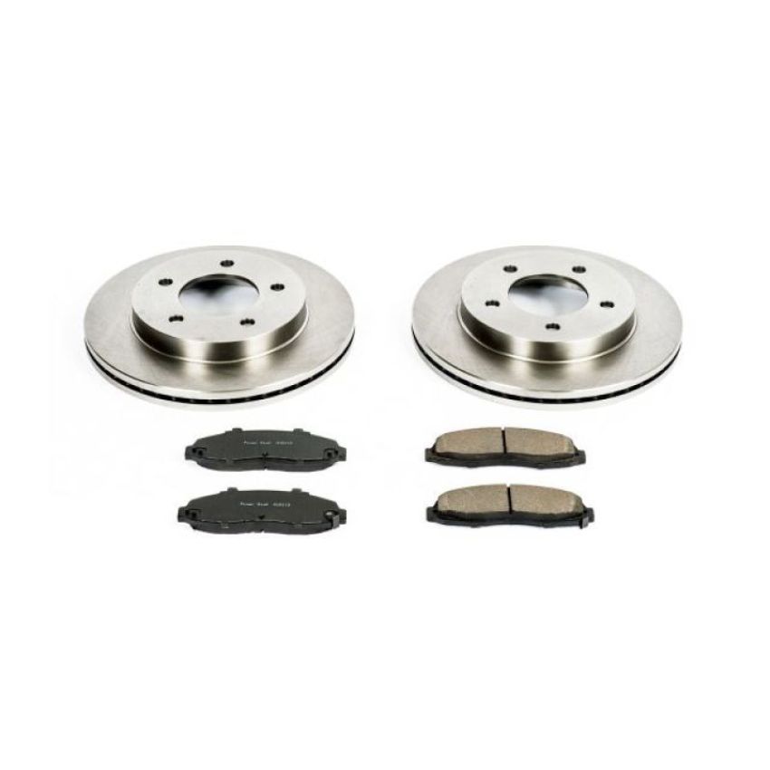 PowerStop KOE1866 OE Stock Replacement Low-Dust Ceramic Brake Pad and Rotor Kit