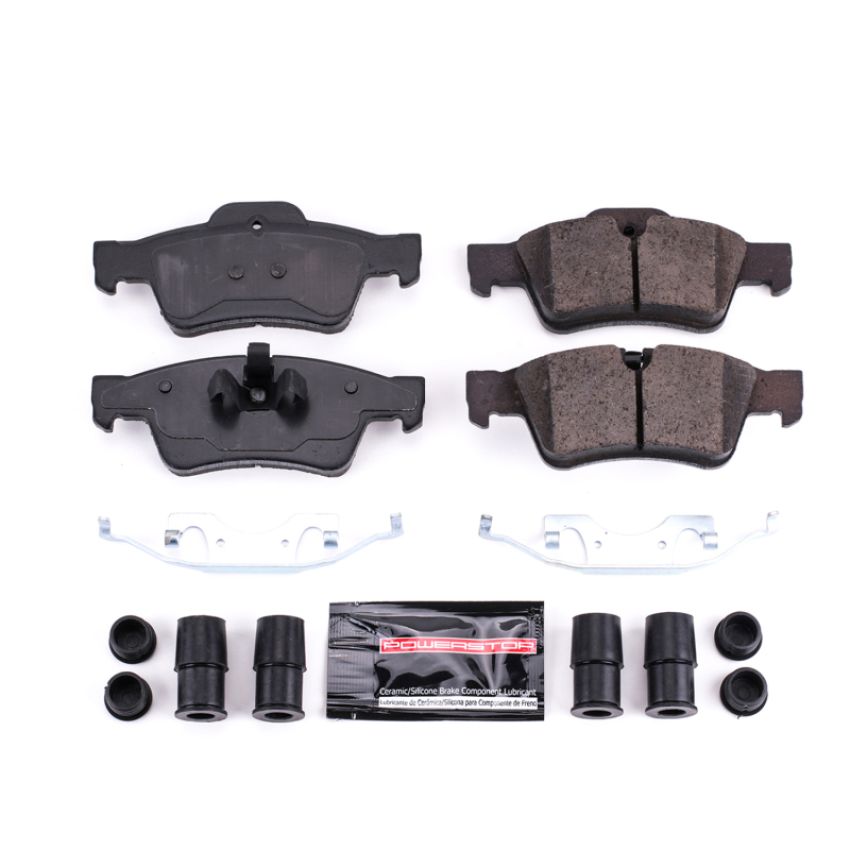 PowerStop Z23-1122 PowerStop - Z23 Daily Driver Carbon-Fiber Ceramic Brake Pads with Hardware Kit