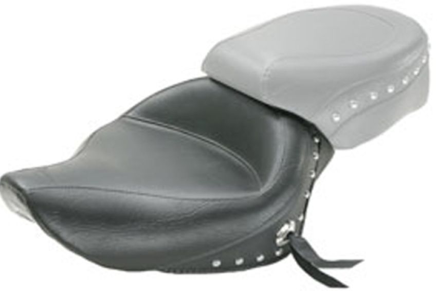 Mustang Motorcycle 76153 Mustang 04-21 Harley Sportster 4.5 Gallon Wide Touring Solo Seat w/Studs - Black