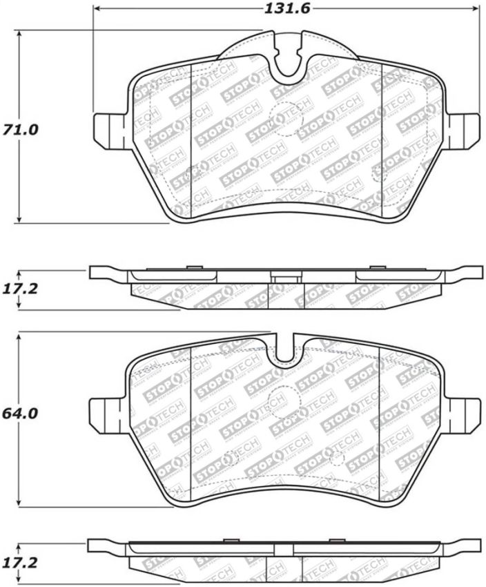 Stoptech 305.12040 Street Select Brake Pads - Front